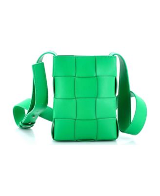 Cassette Phone Holder Crossbody Bag Maxi Intrecciato Leather