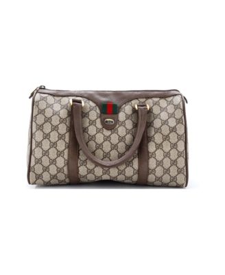 Medium Vintage Interlocking G Boston Bag GG Coated Canvas
