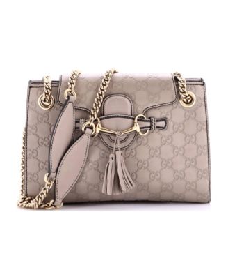 Small Emily Chain Flap Shoulder Bag Guccissima Leather