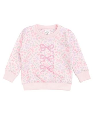 Girls' 4-16 Bow and Bloom Sensory-Friendly Cotton-Blend Sweatshirt