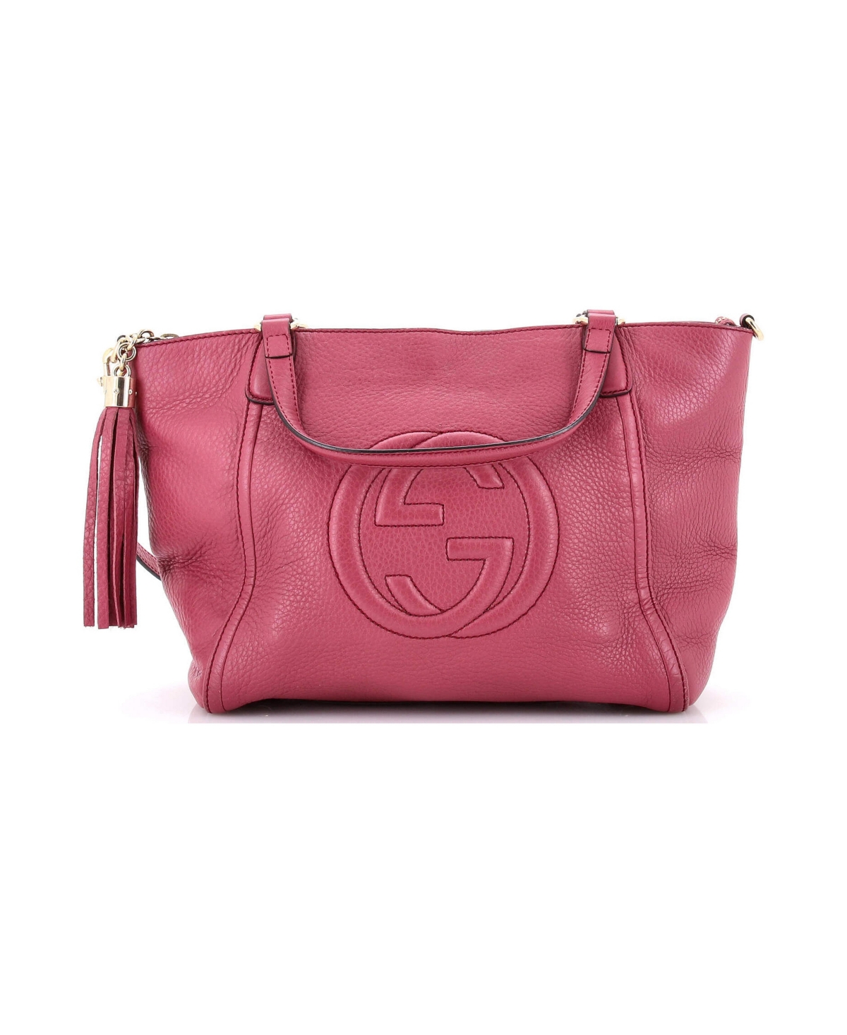 Pre-Owned Gucci Small Soho Convertible Top Handle Bag Leather - Pink
