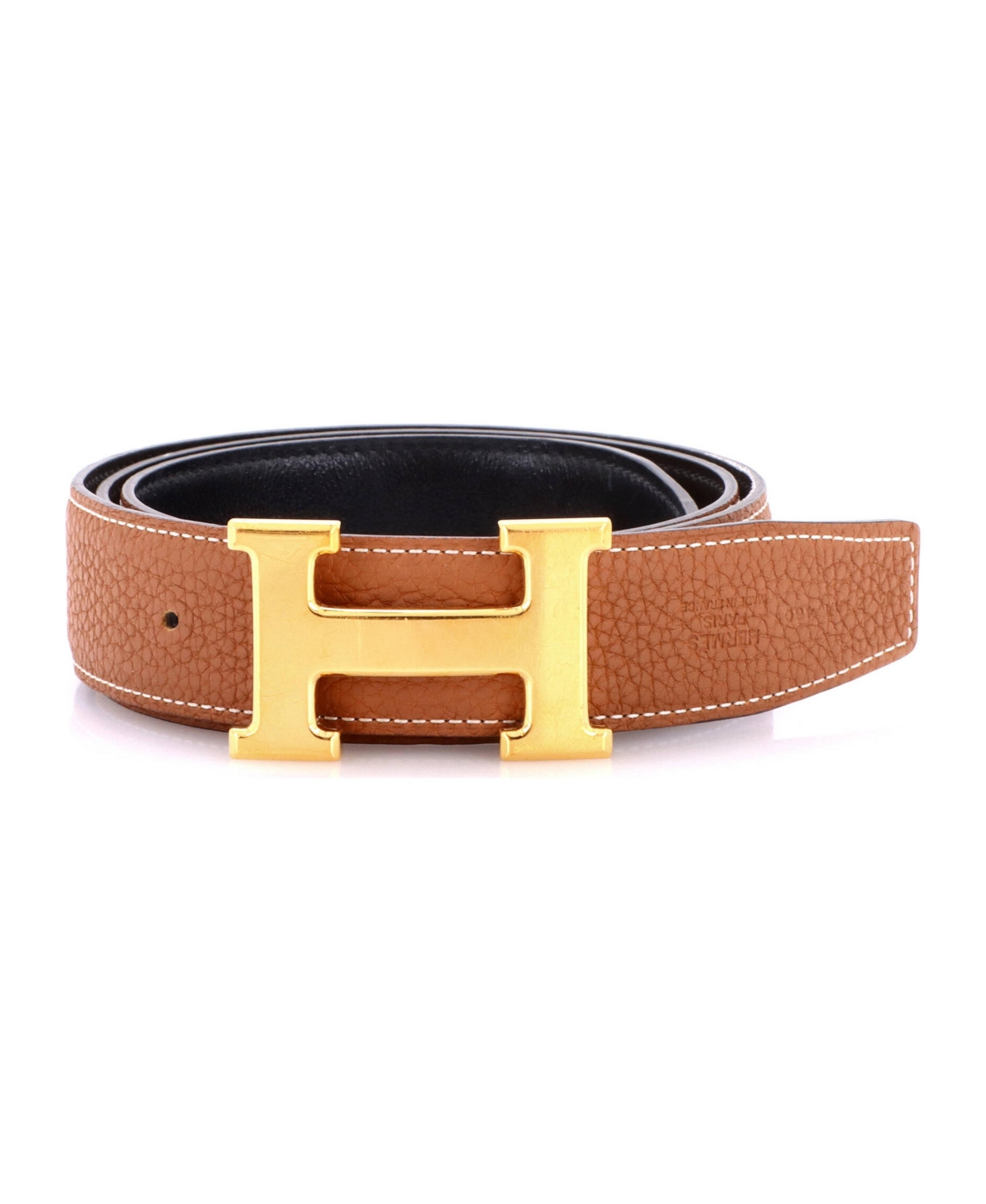 Pre-Owned Hermes Constance Reversible Belt Leather Medium - Brown