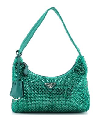 Mini Re-Edition 2000 Hobo Crystal Embellished Satin