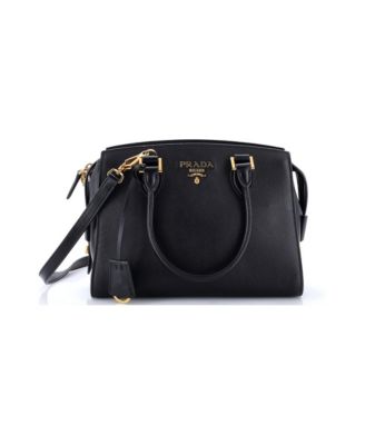 Small Convertible Open Tote Saffiano Leather