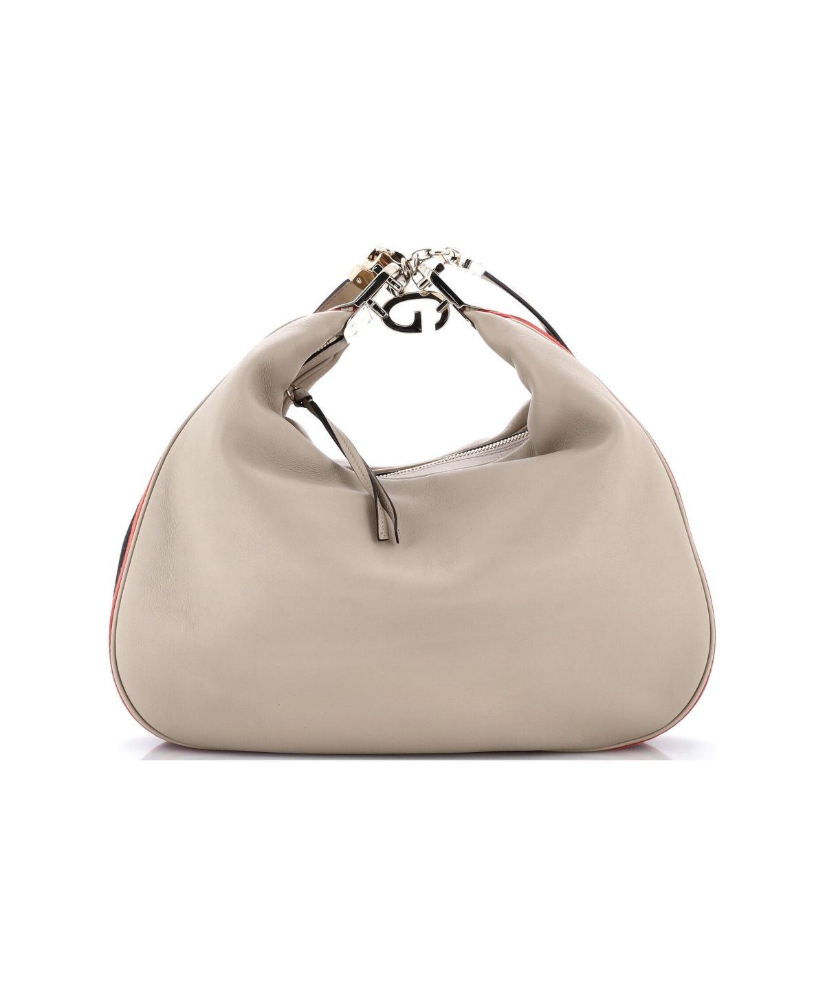 Pre-Owned Gucci Large Attache Shoulder Bag Leather - Natural