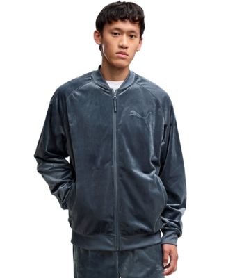 Men's Relaxed Velour Full Zip Track Jacket