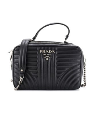 Medium Zip Around Top Handle Bag Diagramme Quilted Leather