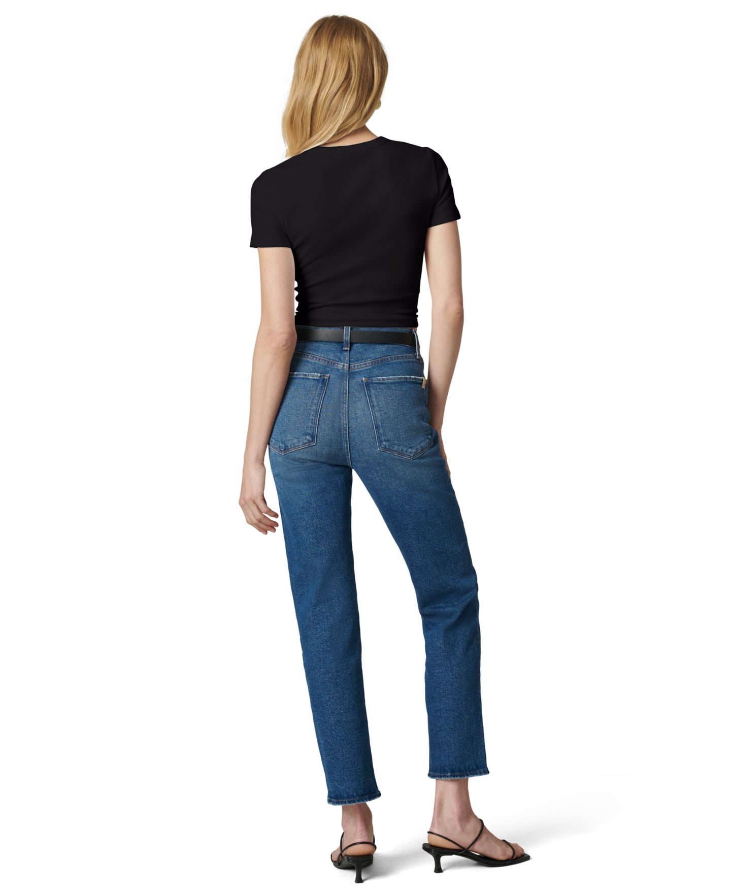 Женская футболка Joe's Jeans Baby Tee Cropped Short-Sleeve, цвет: Чёрный — фото 5