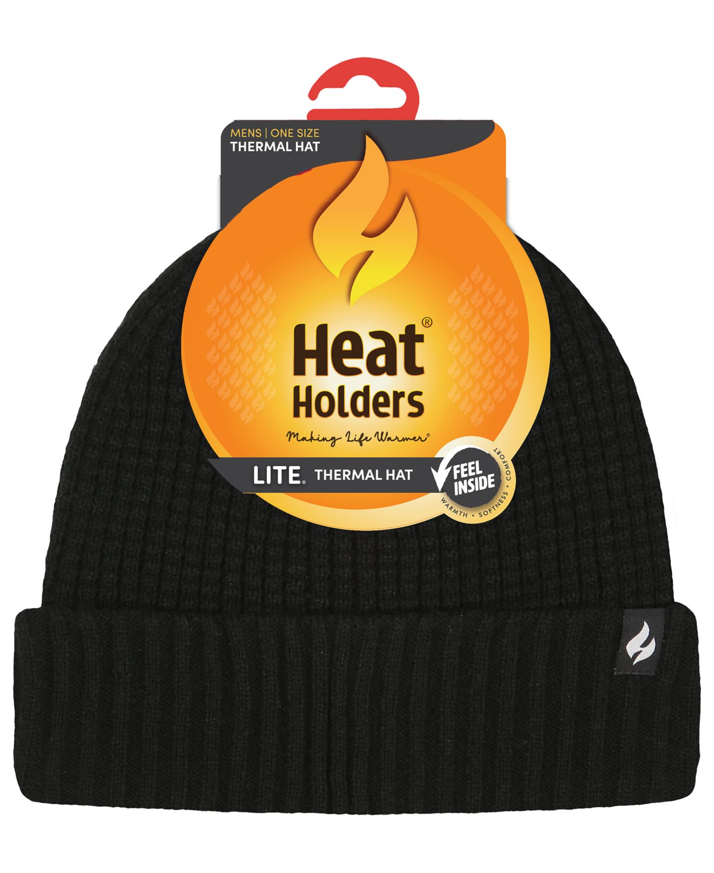 Мужская шапка Heat Holders Luke Waffle-Knit Roll-Up, цвет: Чёрный — фото 2
