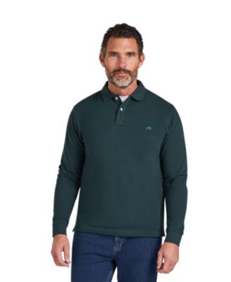 Men's Long-Sleeve Classic-Fit Pique Polo Shirt