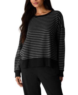 Women's Hug Striped Long-Sleeve Crewneck Top