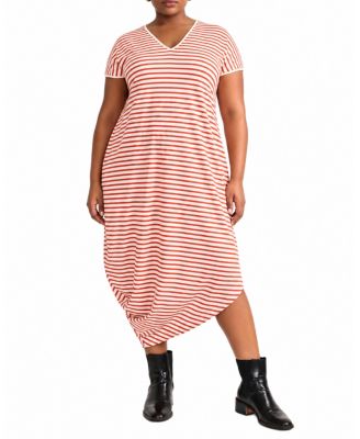 Plus Size Iconic Geneva V-Neck Short-Sleeve Midi Dress