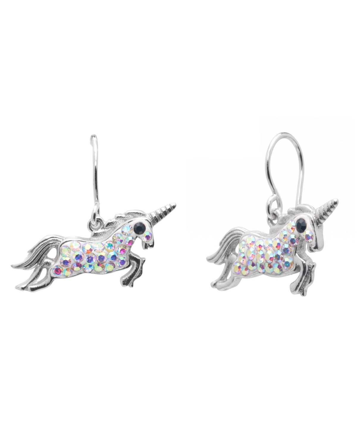 Giani Bernini Crystal Unicorn Drop Earrings in Sterling Silver, Created for Macy's - Multi