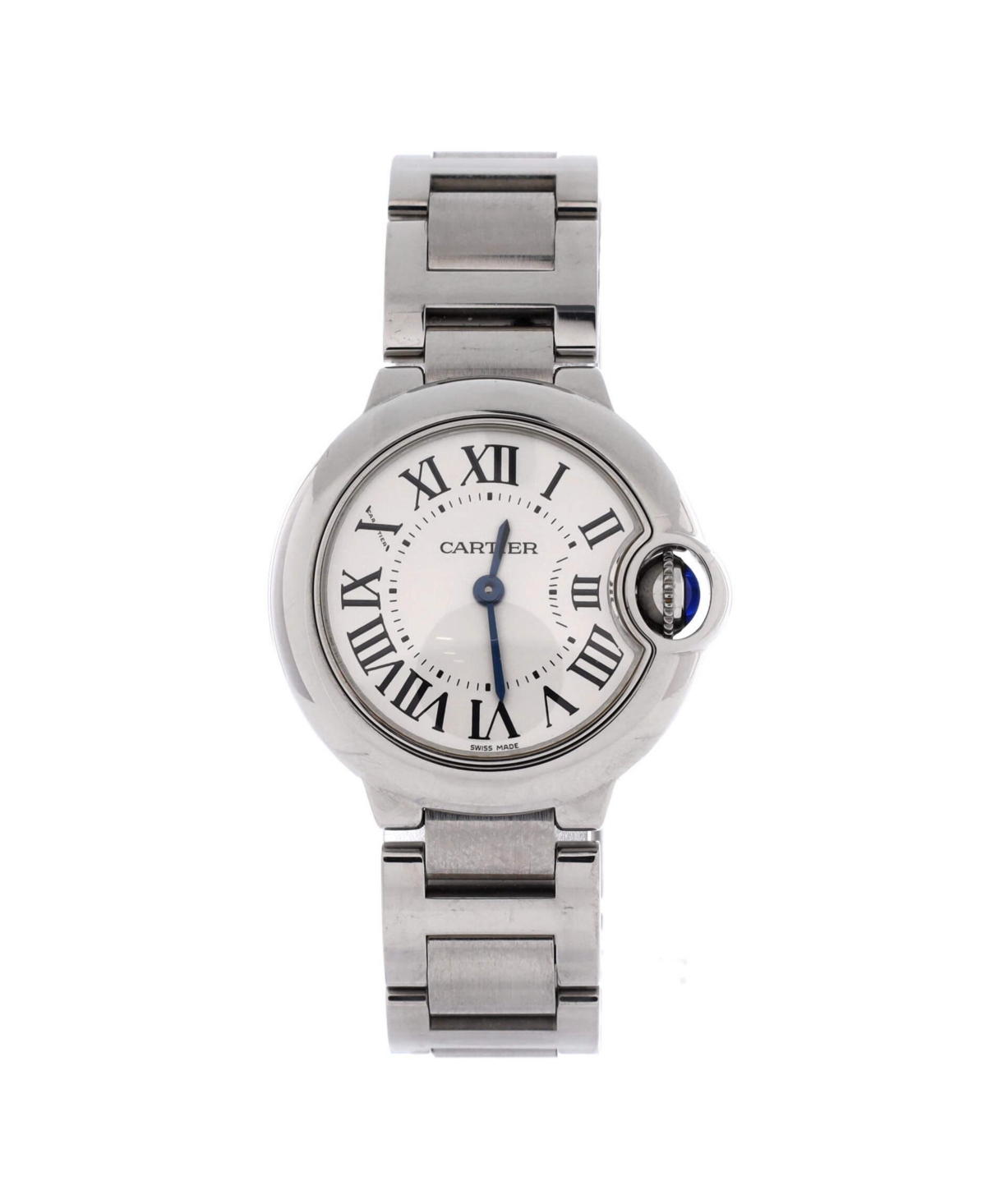 Pre-Owned Cartier Women's Ballon Bleu de Cartier Quartz Stainless Steel Watch, 28mm - Dial color: silver
