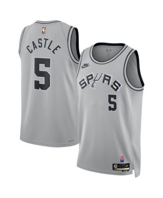 Men's and Women's Stephon Castle Silver San Antonio Spurs Classic Edition Swingman Jersey