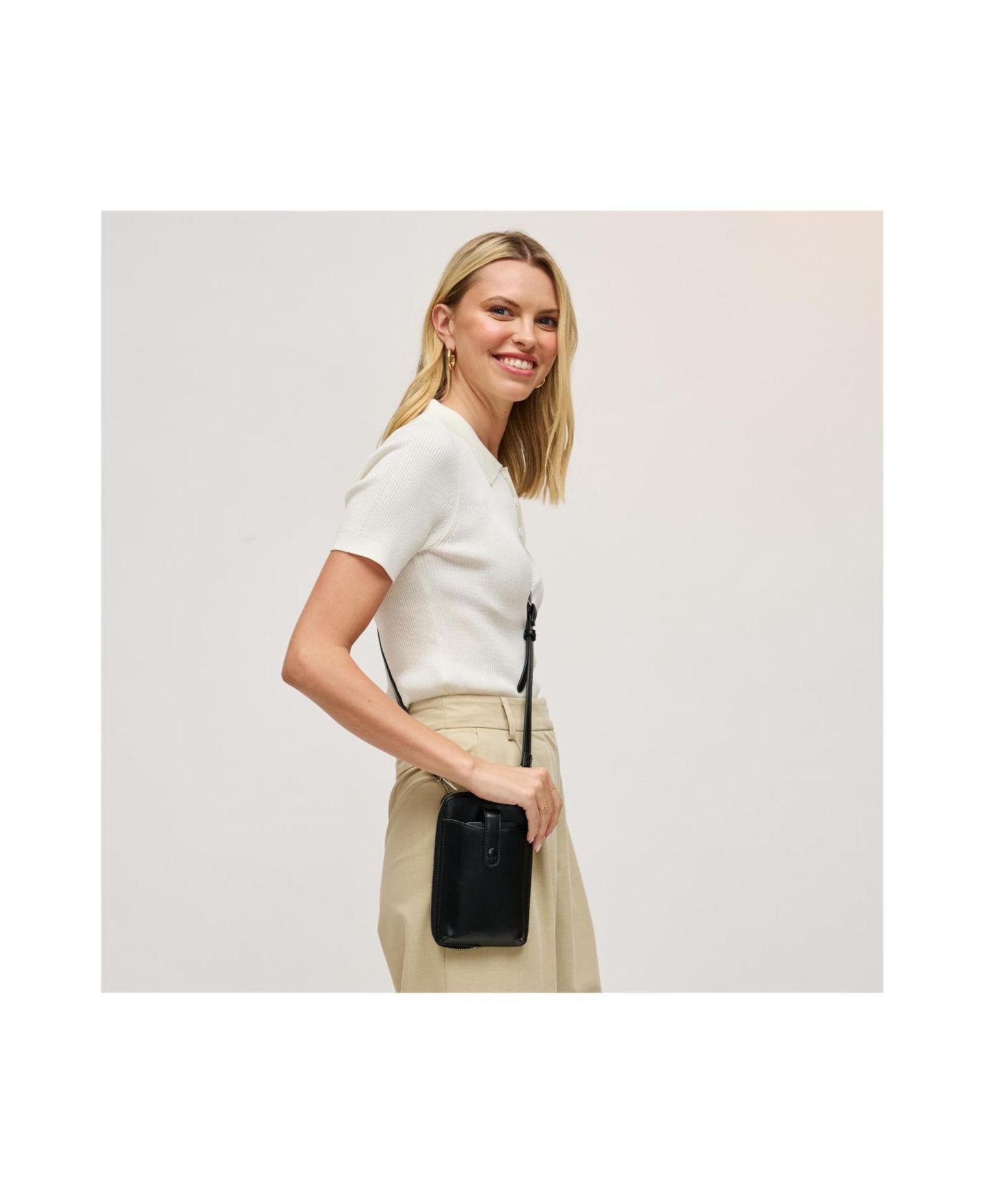 Женская сумка Urban Expressions Carol Mini Cell Phone Faux Leather Crossbody, цвет: Чёрный — фото 6