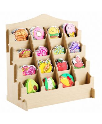 4 Tier Sticker Display Stand With Adjustable Pockets For Vendor Events Organizer