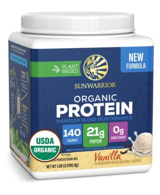 Vanilla Warrior Blend Performance Protein, 17.44 Ounce Pea, Fava Bean and Mung Bean Protein Powder, 21Gram Protein, BCAAs, Recovery