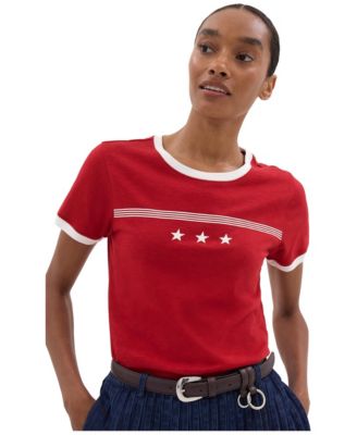 Women's Star Ringer Slim T-Shirt