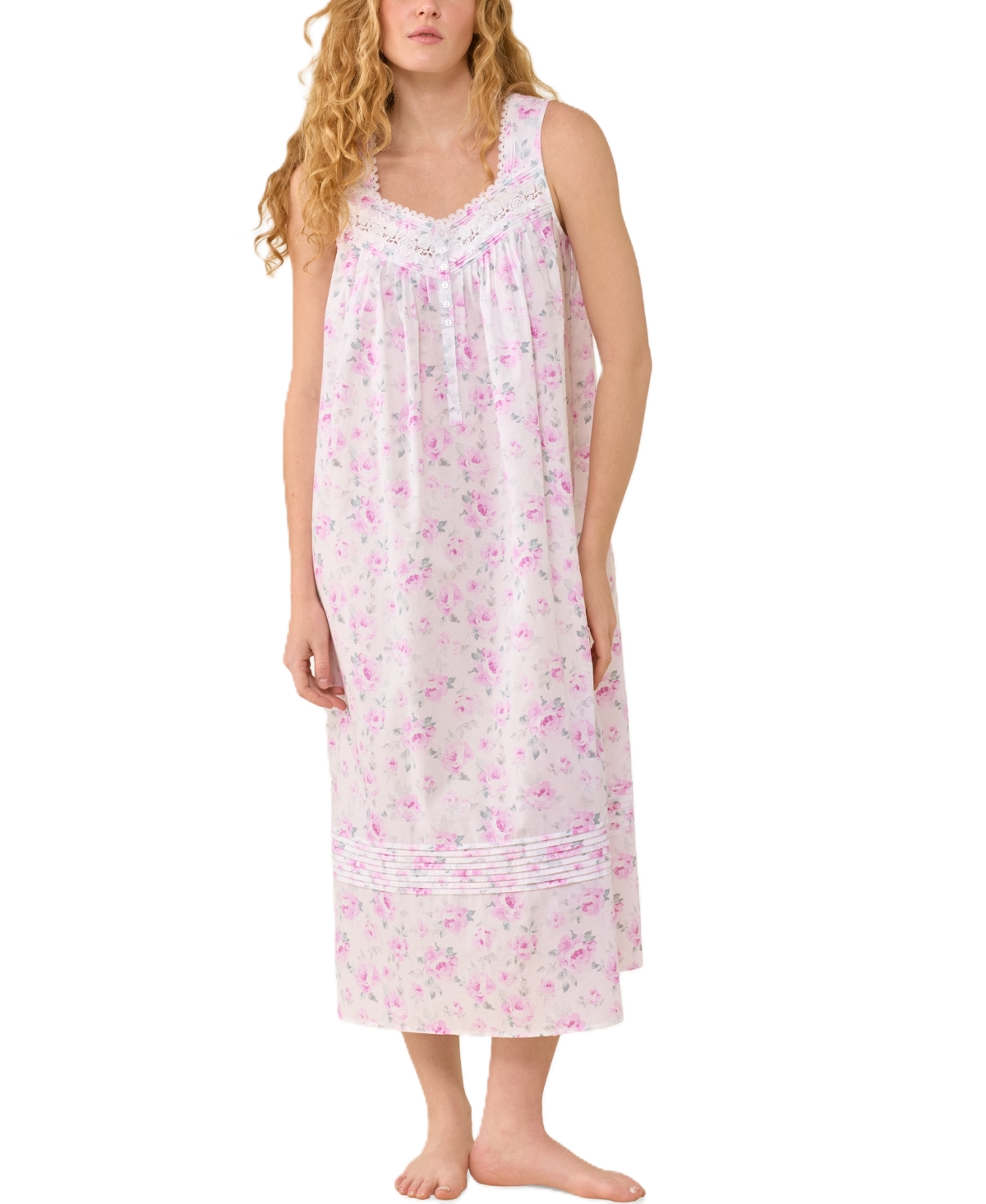 Eileen West Women's The Eileen 50 Ballet Sleeveless Nightgown in Rosebud Print | Size: Small | HerRoom.com