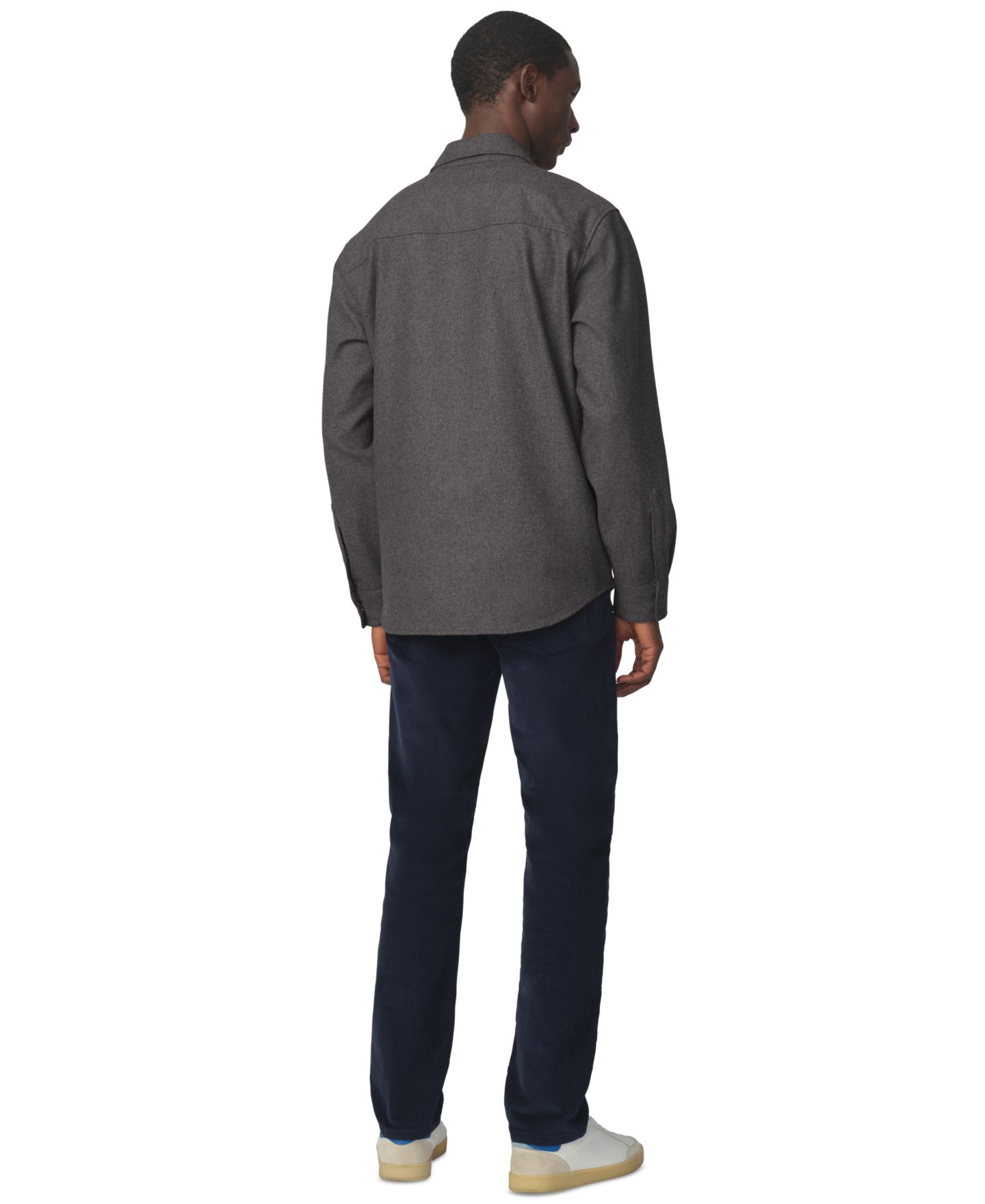 Мужская рубашка Joe's Jeans Long-Sleeve Regular-Fit Wool-Blend Overshirt, цвет: Серый — фото 6