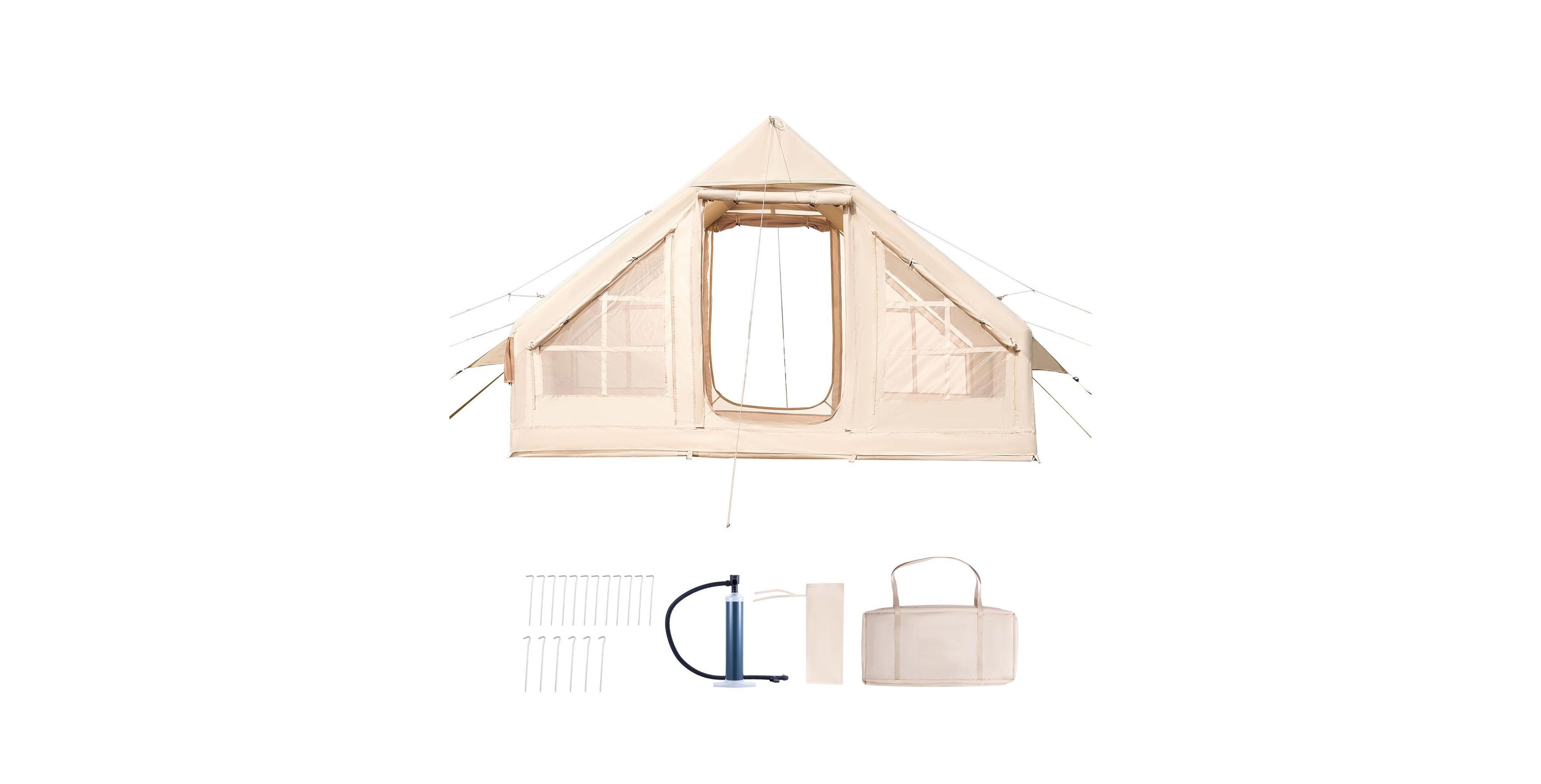Sevorley Camping Tent, Mesh Panels, Stove Jack, 3-5 Person for Camping, Travel and Outdoor Activities