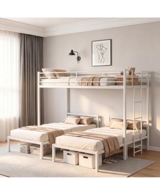 Heavy-Duty Metal Triple Bunk Bed Frame