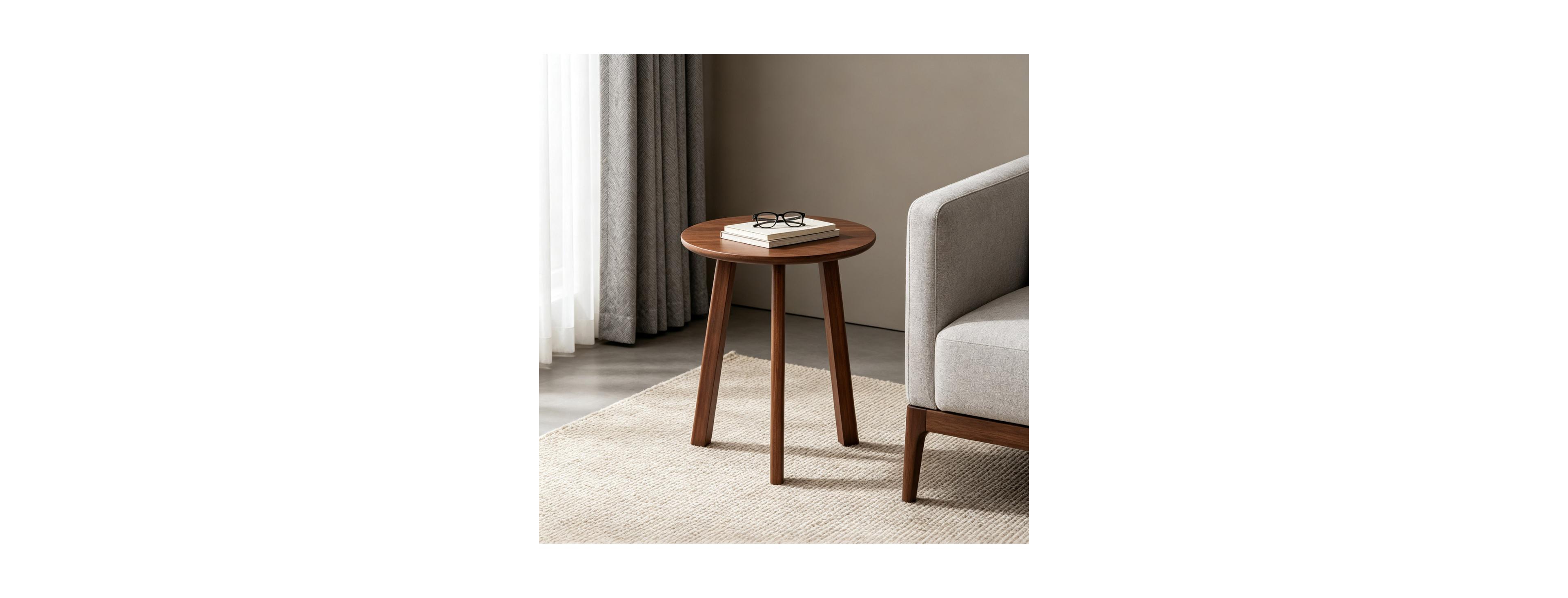 Streamdale Furniture Round Wooden Accent Table and Nightstand