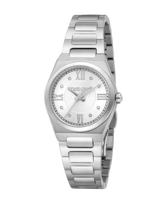 Roberto Cavalli Women's Quartz Silver Stainless Steel Bracelet Watch ...
