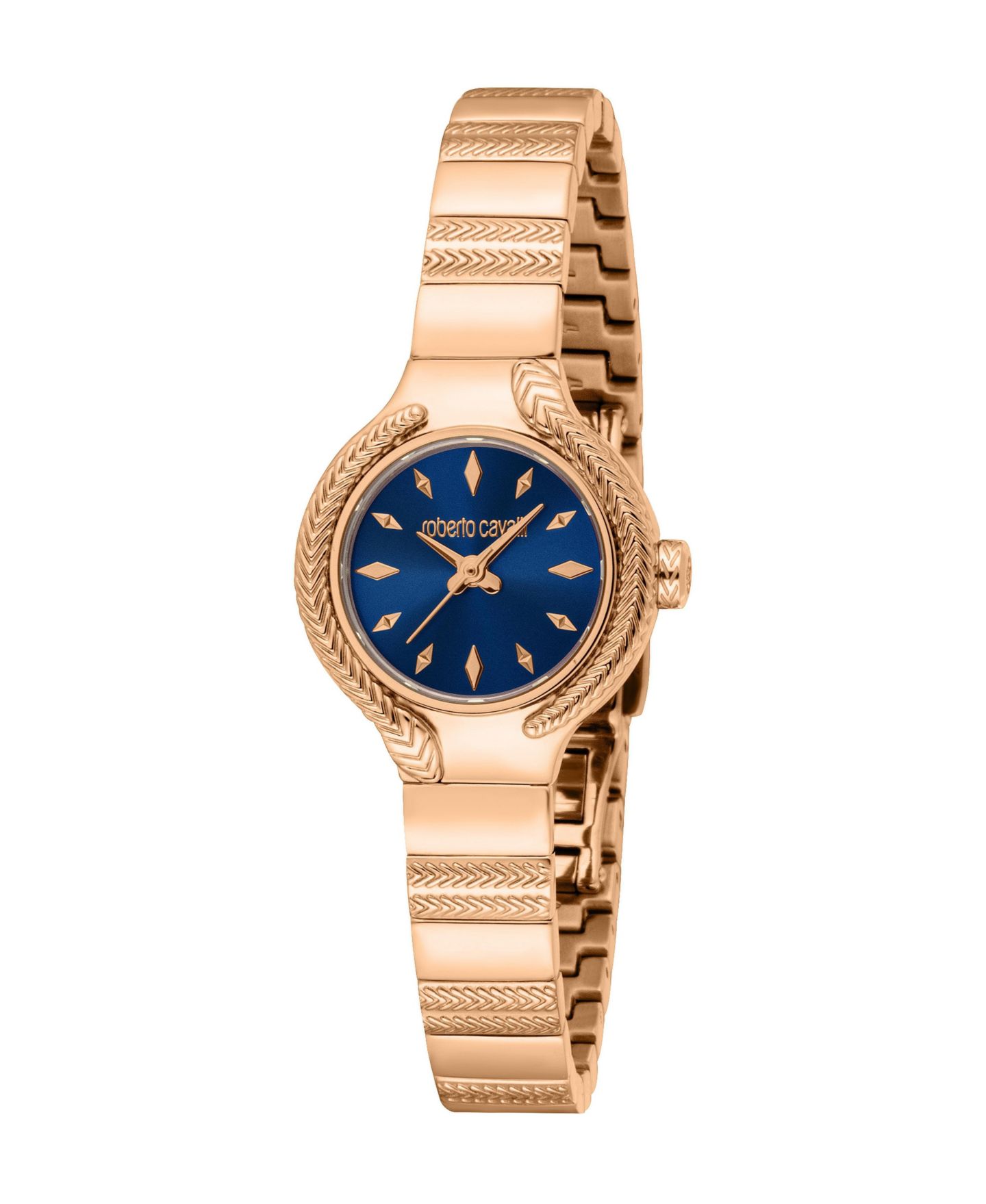 Женские часы Roberto Cavalli Quartz Rose Gold Stainless Steel Bracelet Watch, цвет: Розовый — фото 1