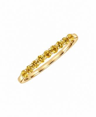 Yellow Sapphire Round Cut Stackable Ring (1/3 ct. t.w.) in 14k Gold