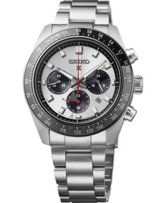 Men's Prospex Speedtimer Silver-Tone Stainless Steel Bracelet Watch 41.4mm
