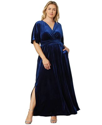 Plus Size Verona Velvet Evening Gown Dress