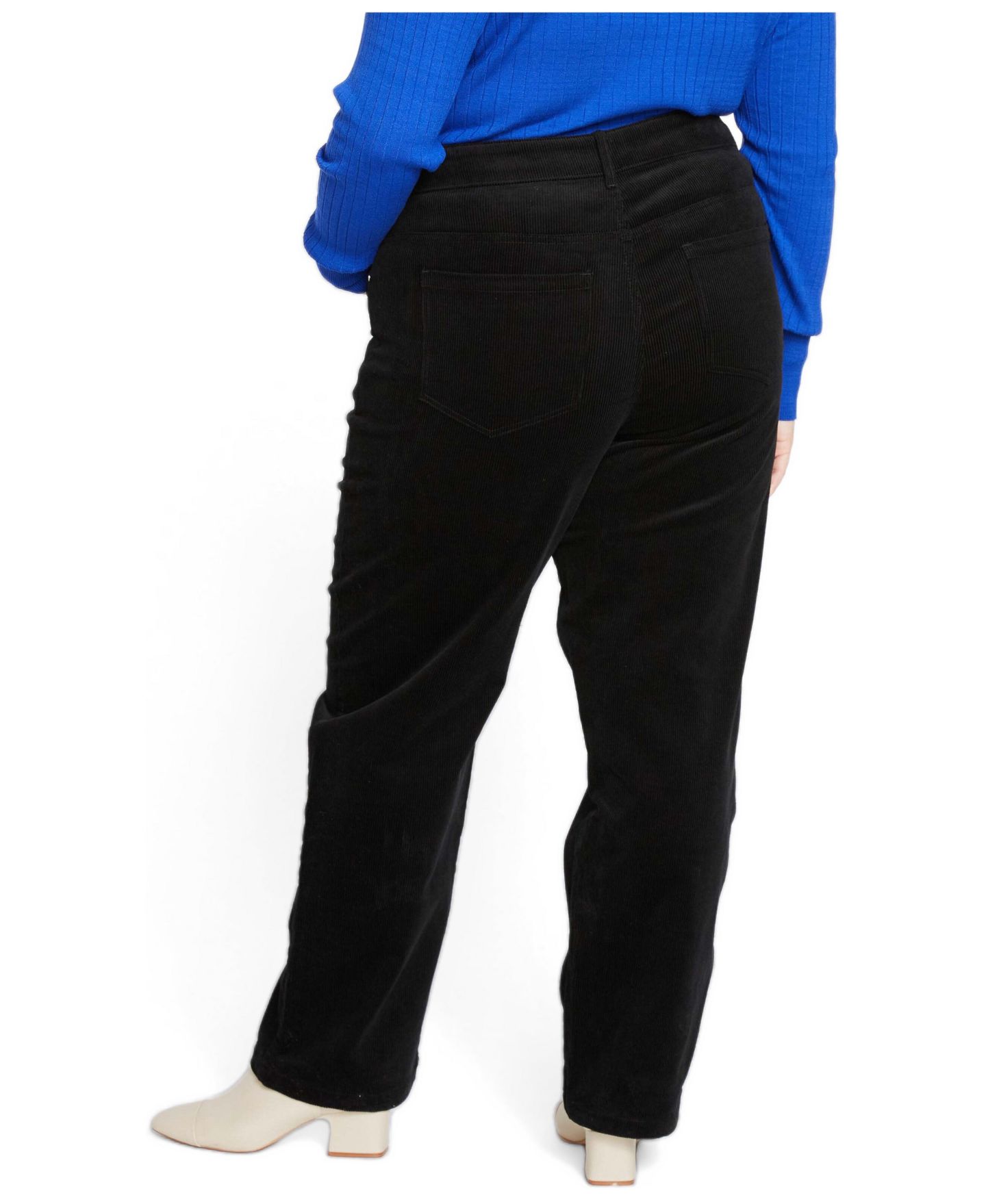 Женские брюки Universal Standard Cassidy High Rise Straight Corduroy, цвет: Чёрный — фото 2