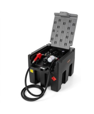 Portable Diesel Tank with 12V Electric Transfer Pump, 53 Gallon Capacity and 13.2 GMP