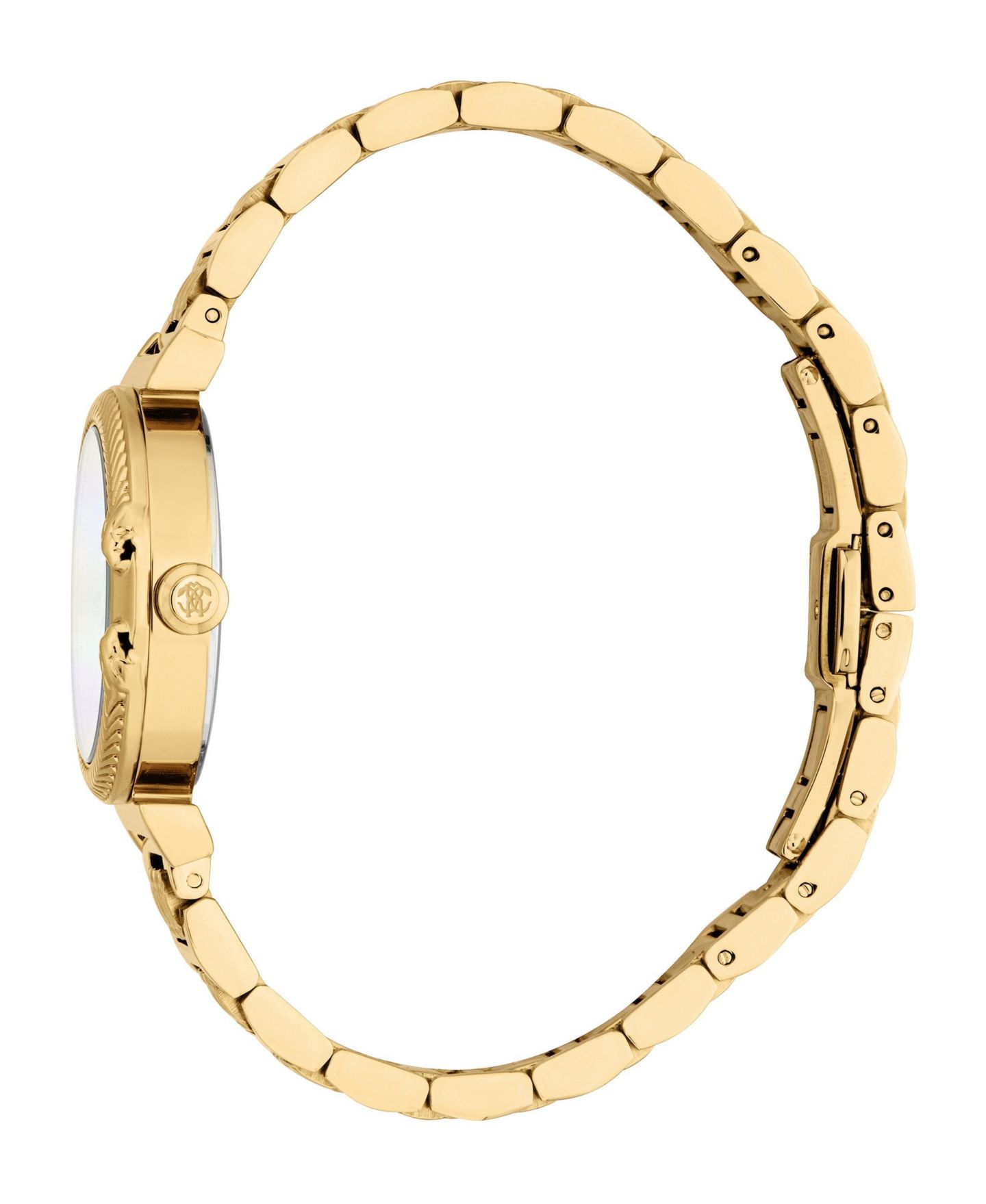 Женские часы Roberto Cavalli Quartz Galante Gold Stainless Steel Bracelet Watch, 30mm, цвет: Золотой — фото 3