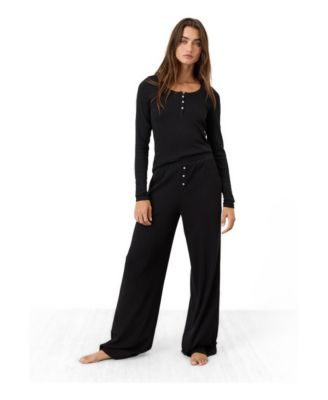 Women's Dream Rib Organic Cotton-Blend Ribbed Pajama Set