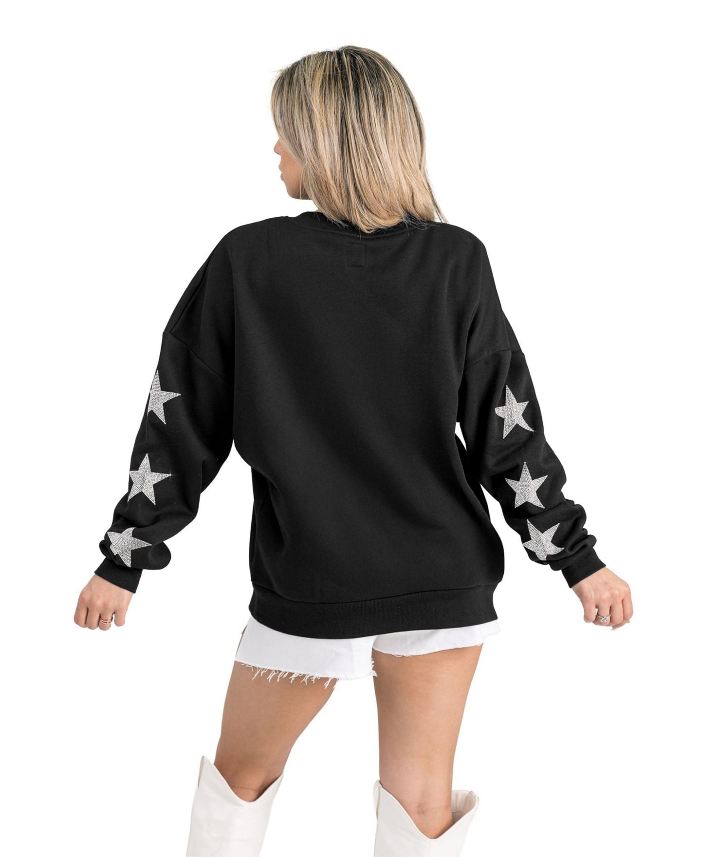 Женская толстовка Gameday Couture Black Cincinnati Bengals Velocity Relaxed Rhinestone Pullover — фото 2