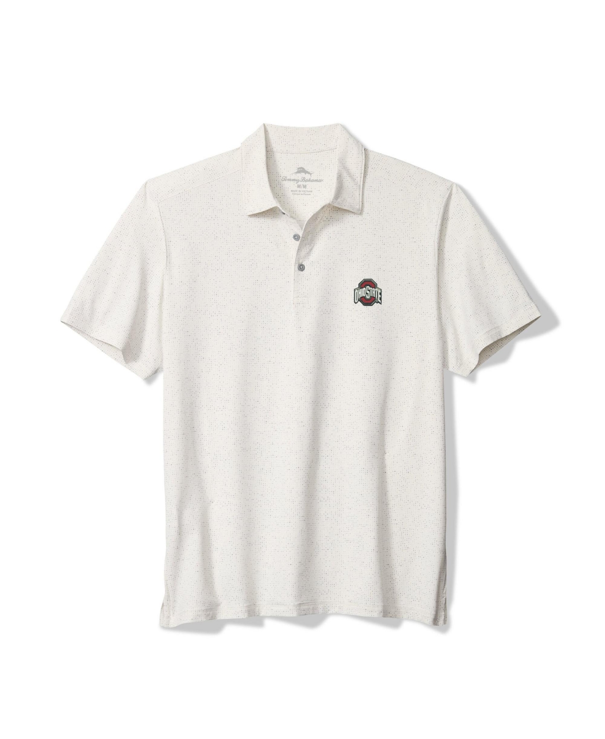 Tommy Bahama Men's White Ohio State Buckeyes Palm Dunes IslandZone Polo Shirt - White