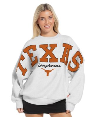 Women's Heather Gray Texas Longhorns Flannigan Oversized Fleece Sweatshirt