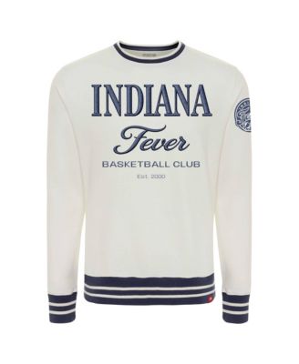 Men's and Women's Cream Indiana Fever Athletic Club Collection French Terry Crew Sweatshirt