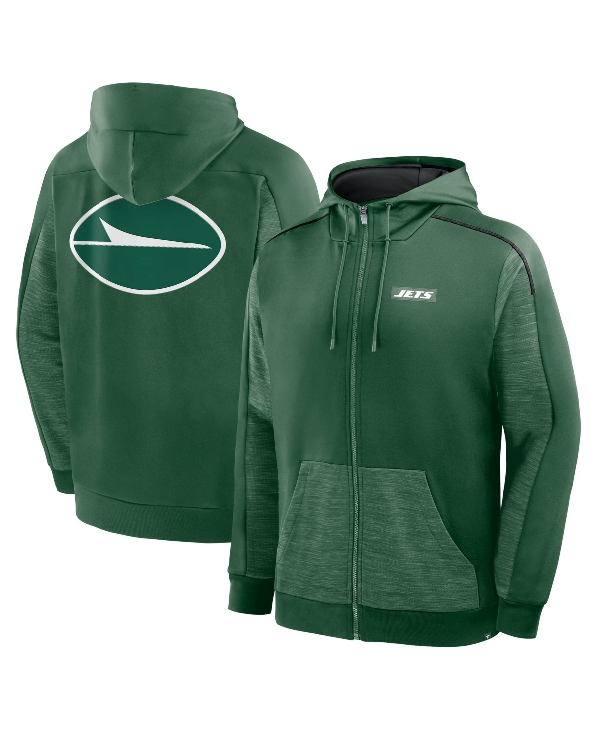 Fanatics Men's Green New York Jets Checkdown Pass Full-Zip Hoodie - Green