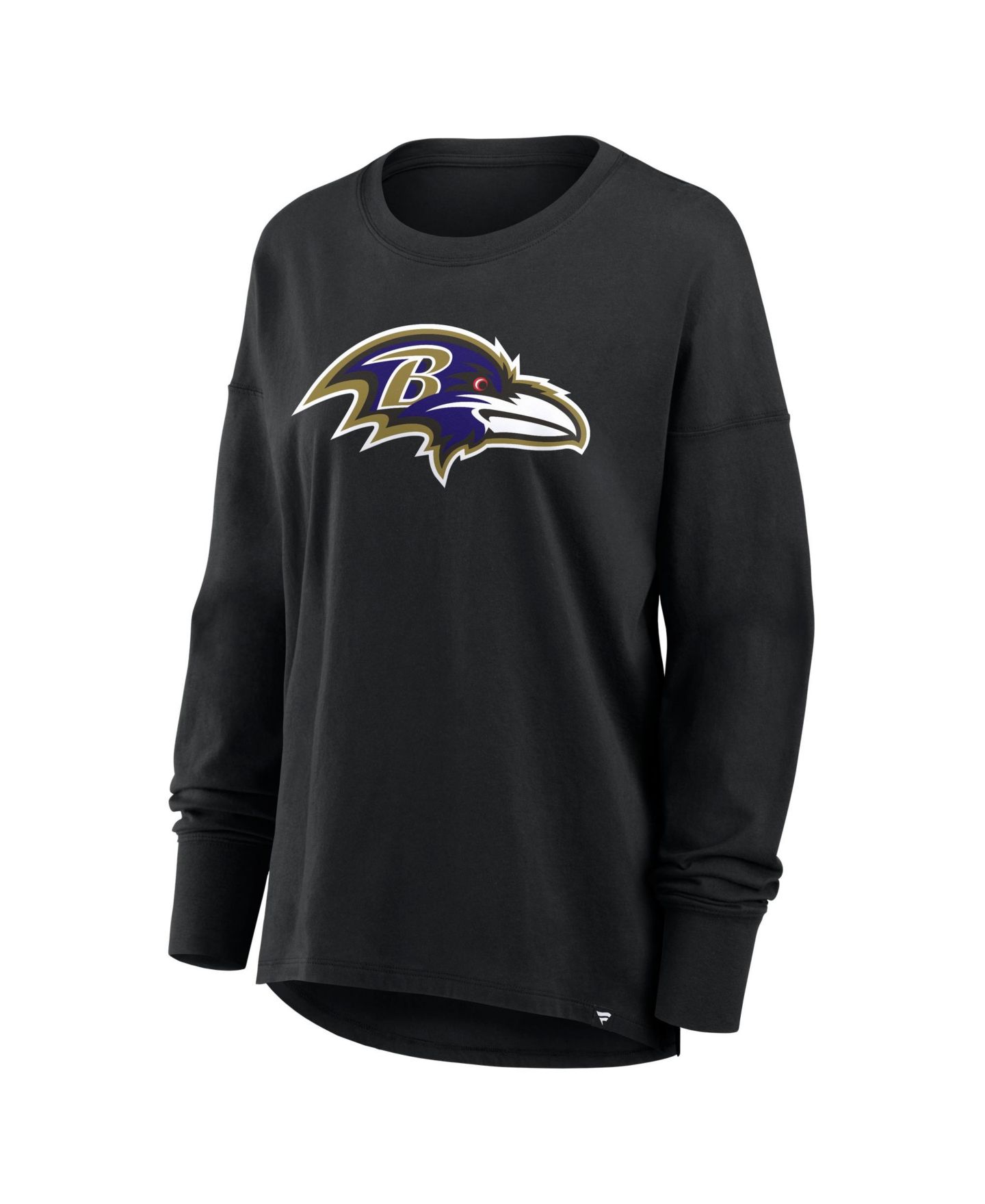 Женская футболка Fanatics Black Baltimore Ravens Relaxed Hip Essential Long-Sleeve — фото 2