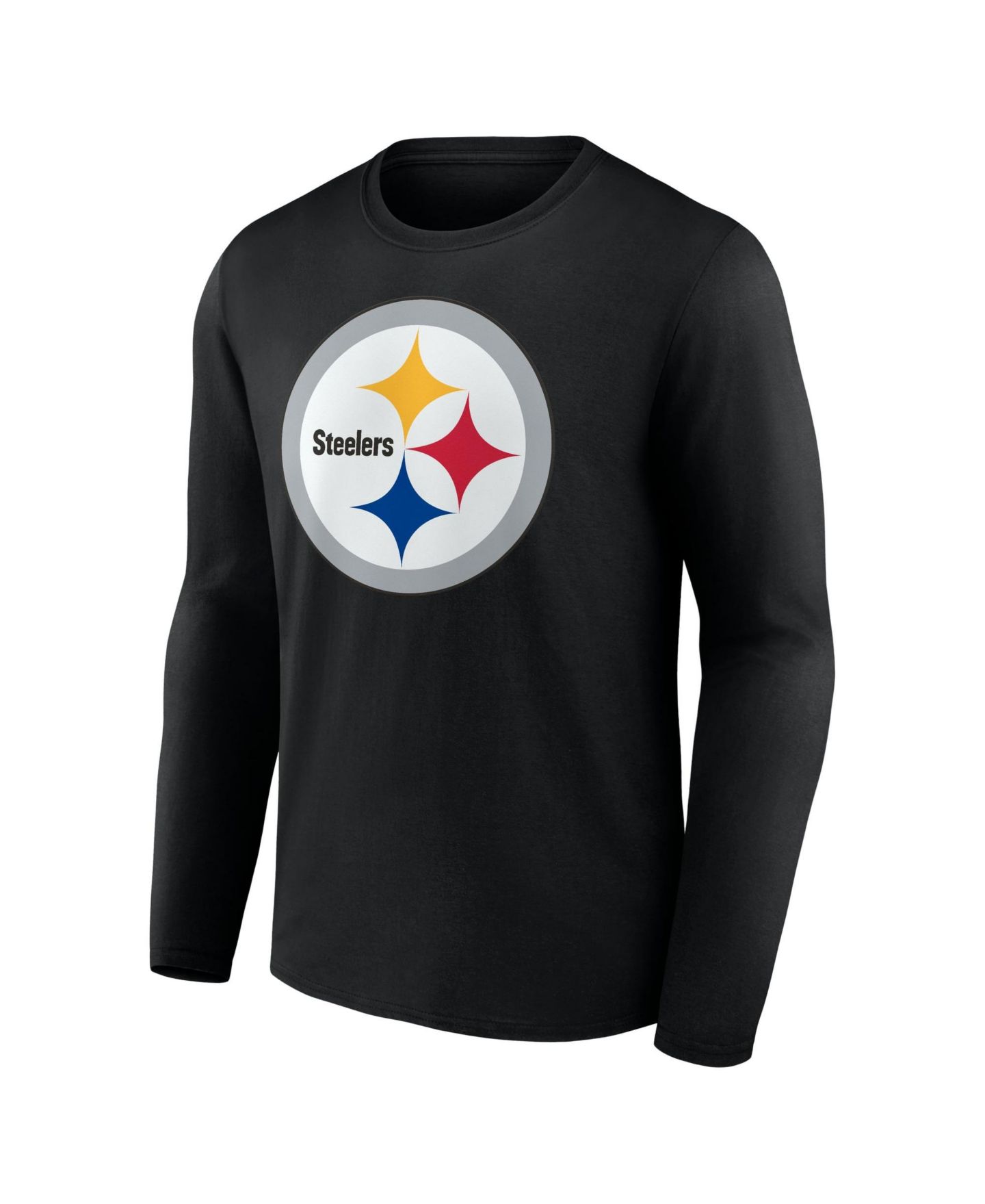 Мужская футболка Logo Athletic Black Pittsburgh Steelers Primary Logo Long-Sleeve — фото 3