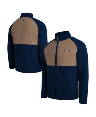 Men's Navy/Tan Dallas Cowboys Full-Zip Raglan Jacket