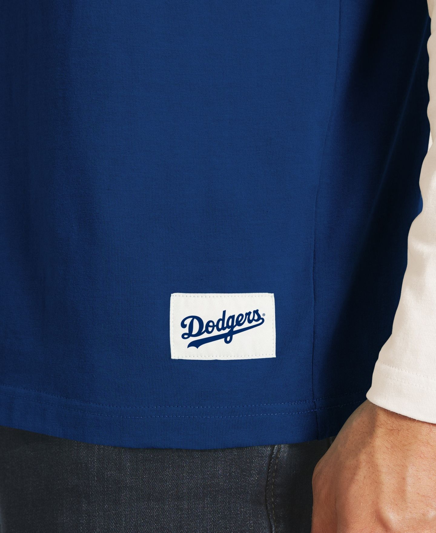 Мужская футболка Darius Rucker Collection By Fanatics Royal/White Los Angeles Dodgers Henley Long-Sleeve — фото 5