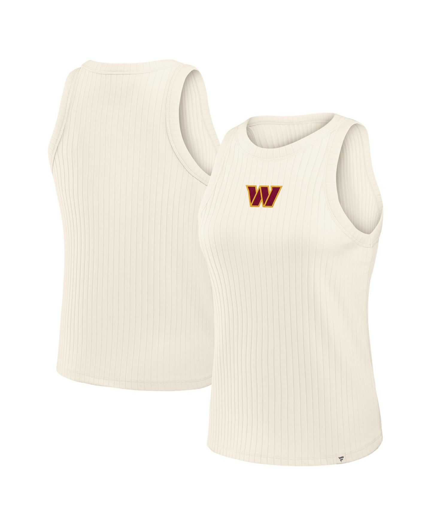 Женский топ Fanatics Cream Washington Commanders Star Play Tri-Blend Ribbed — фото 1