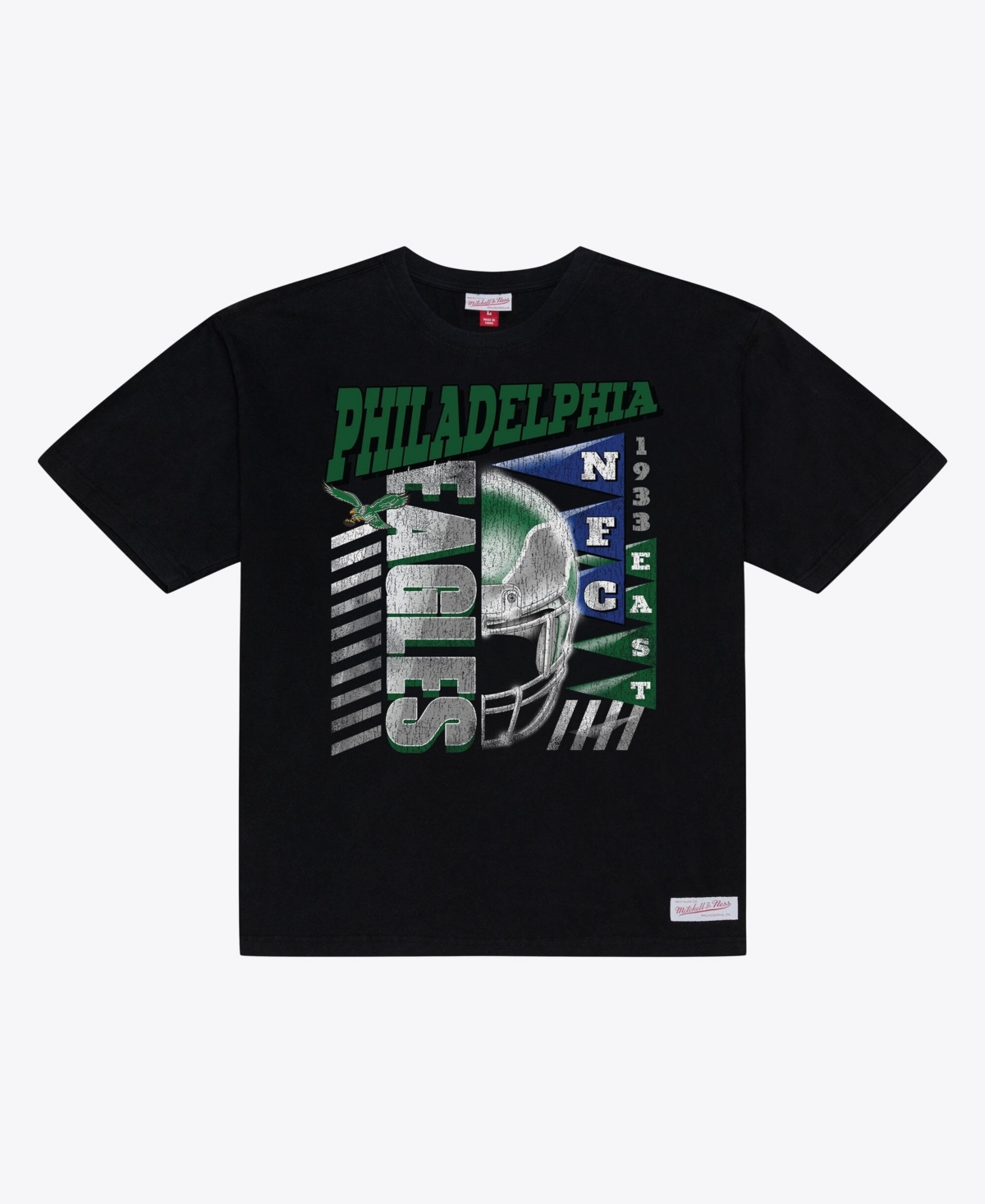 Mitchell & Ness Men's Black Philadelphia Eagles Core Essentials Street Graphic T-Shirt - Black
