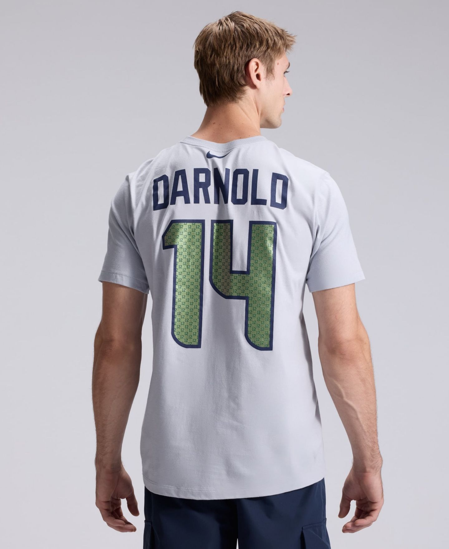Мужская футболка Nike Sam Darnold Wolf Gray Seattle Seahawks Rivalries Collection Player Name & Number — фото 3