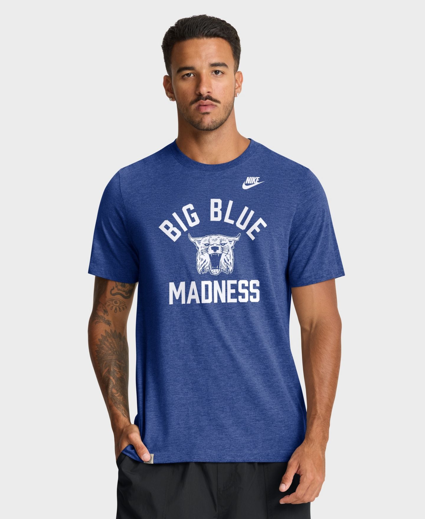 Мужская футболка Nike Heather Royal Kentucky Wildcats Legacy Mantra Tri-Blend — фото 1